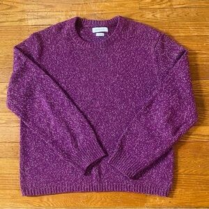 UO PURPLE MARLED CREW NECK SWEATER